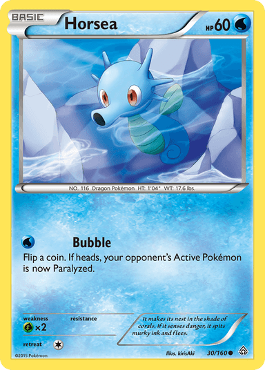 Carta Horsea 30/160 do set Primal Clash — Pokémon TCG | Bynx