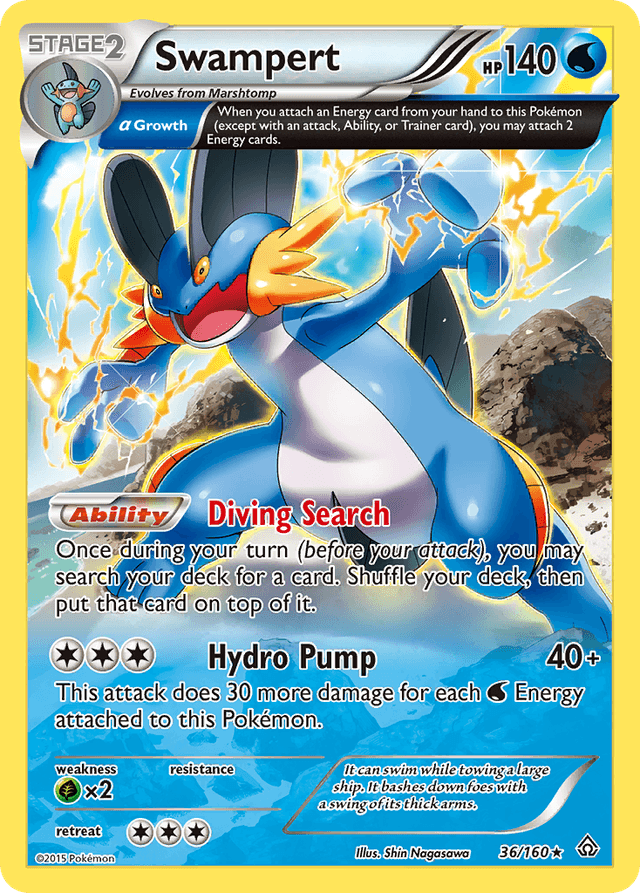 Carta Swampert 36/160 do set Primal Clash — Pokémon TCG | Bynx