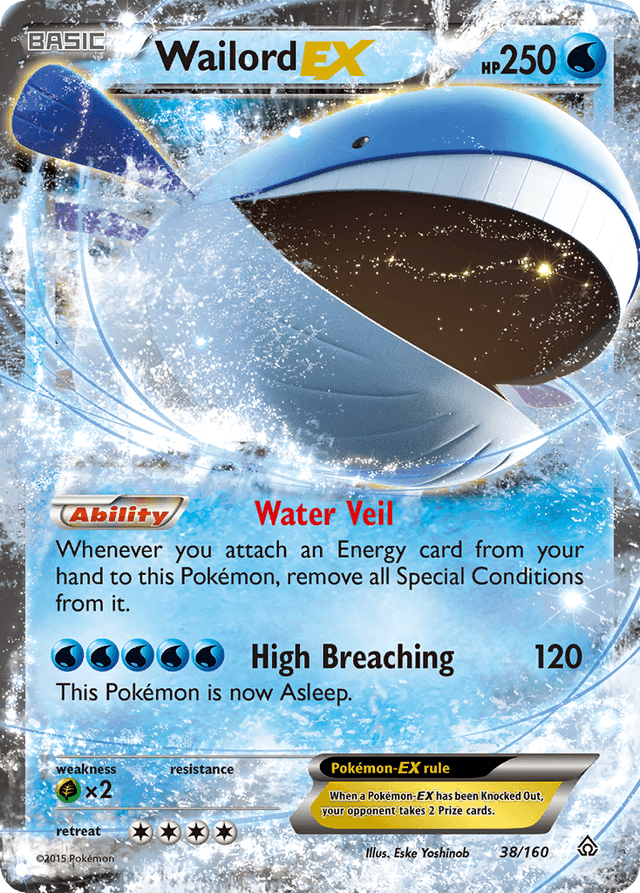 Carta Wailord-EX 38/160 do set Primal Clash — Pokémon TCG | Bynx