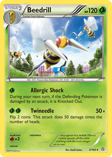 Carta Beedrill 3/160 do set Primal Clash — Pokémon TCG | Bynx