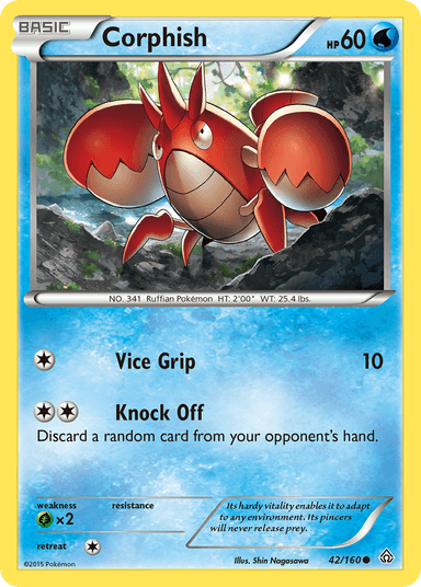 Carta Corphish 42/160 do set Primal Clash — Pokémon TCG | Bynx