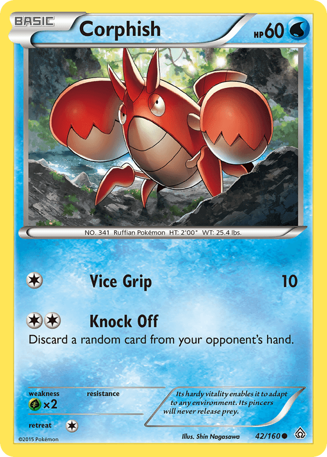 Carta Corphish 42/160 do set Primal Clash — Pokémon TCG | Bynx