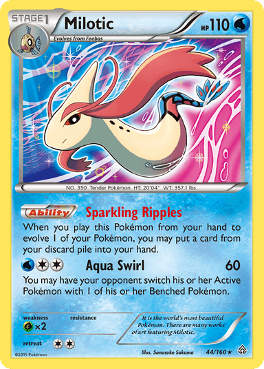 Carta Milotic 44/160 do set Primal Clash — Pokémon TCG | Bynx