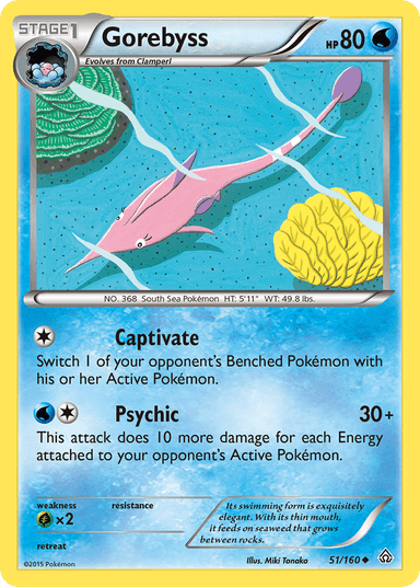 Carta Gorebyss 51/160 do set Primal Clash — Pokémon TCG | Bynx