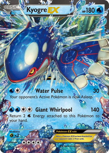 Carta Kyogre-EX 54/160 do set Primal Clash — Pokémon TCG | Bynx