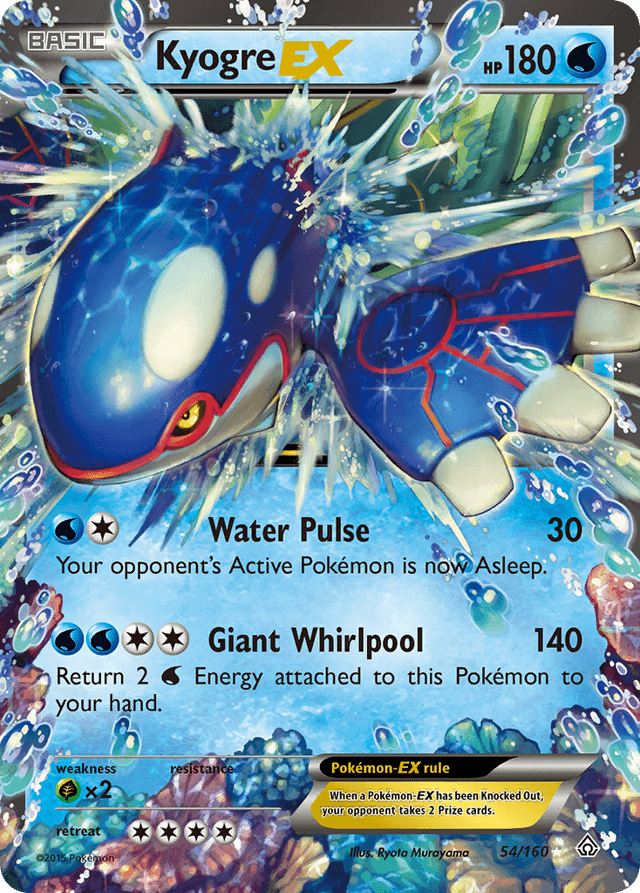 Carta Kyogre-EX 54/160 do set Primal Clash — Pokémon TCG | Bynx