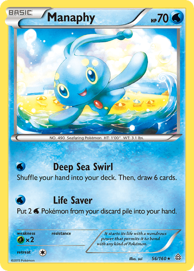Carta Manaphy 56/160 do set Primal Clash — Pokémon TCG | Bynx