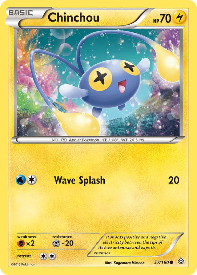 Carta Chinchou 57/160 do set Primal Clash — Pokémon TCG | Bynx