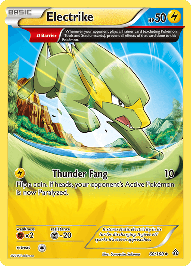 Carta Electrike 60/160 do set Primal Clash — Pokémon TCG | Bynx