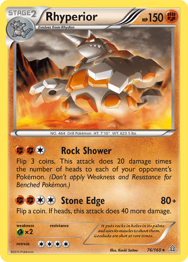 Carta Rhyperior 76/160 do set Primal Clash — Pokémon TCG | Bynx
