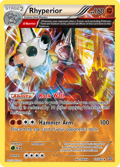 Carta Rhyperior 77/160 do set Primal Clash — Pokémon TCG | Bynx
