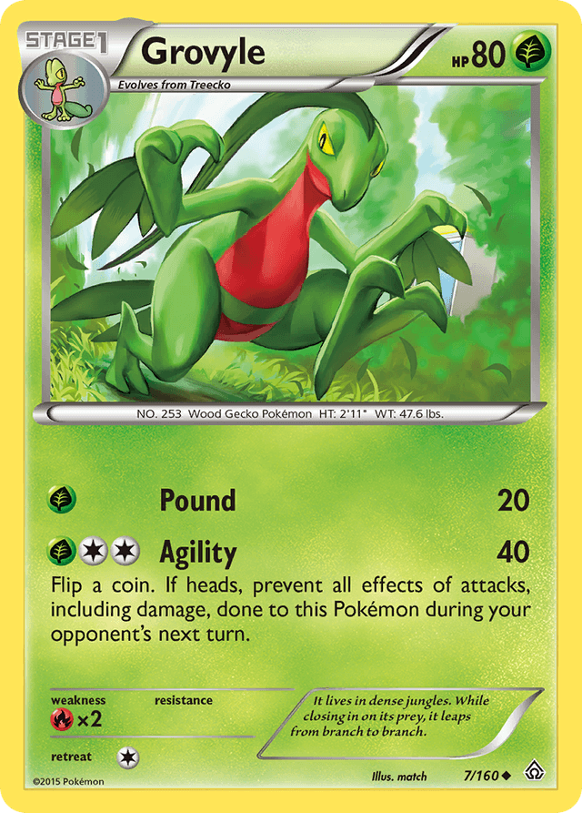 Carta Grovyle 7/160 do set Primal Clash — Pokémon TCG | Bynx