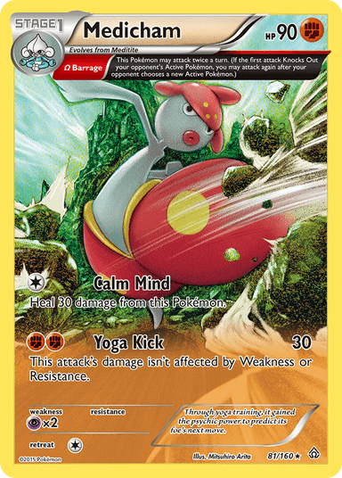 Carta Medicham 81/160 do set Primal Clash — Pokémon TCG | Bynx