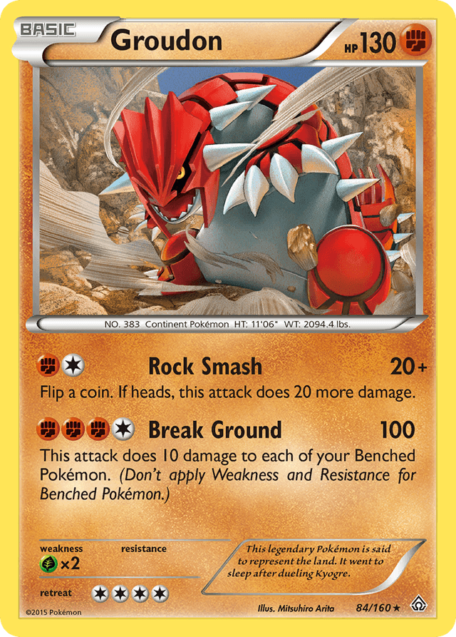 Carta Groudon 84/160 do set Primal Clash — Pokémon TCG | Bynx