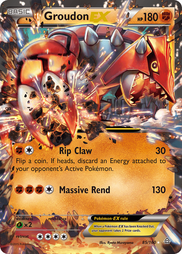 Carta Groudon-EX 85/160 do set Primal Clash — Pokémon TCG | Bynx