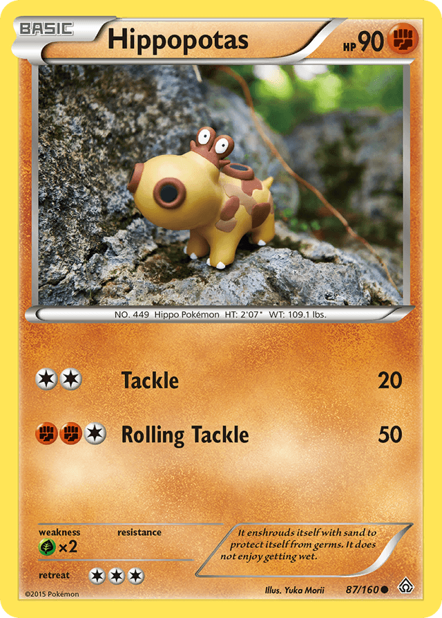 Carta Hippopotas 87/160 do set Primal Clash — Pokémon TCG | Bynx