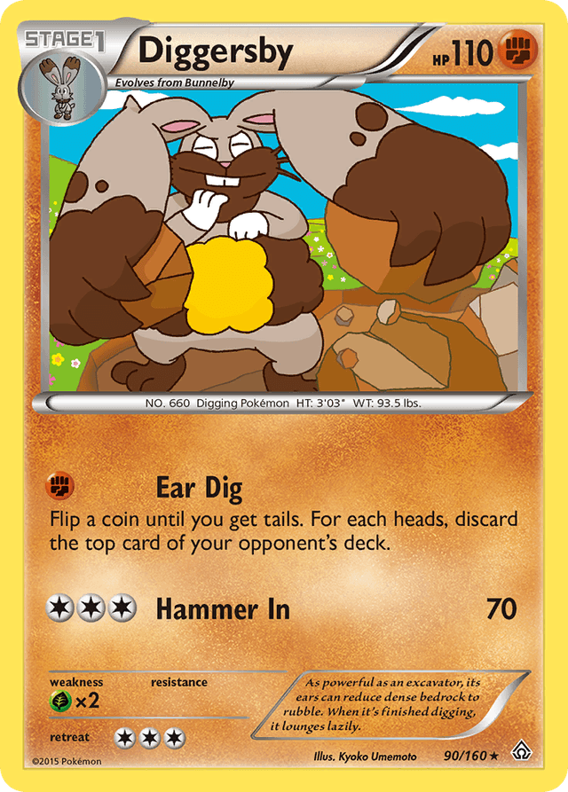 Carta Diggersby 90/160 do set Primal Clash — Pokémon TCG | Bynx