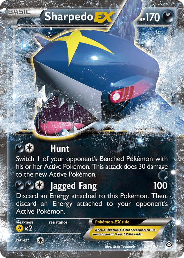 Carta Sharpedo-EX 91/160 do set Primal Clash — Pokémon TCG | Bynx