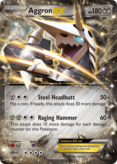 Carta Aggron-EX 93/160 do set Primal Clash — Pokémon TCG | Bynx