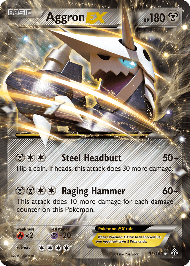 Carta Aggron-EX 93/160 do set Primal Clash — Pokémon TCG | Bynx
