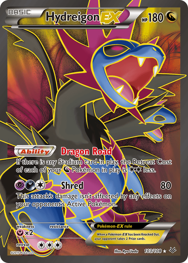 Carta Hydreigon-EX 103/108 do set Roaring Skies — Pokémon TCG | Bynx