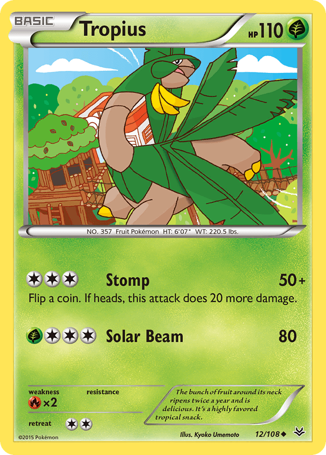 Carta Tropius 12/108 do set Roaring Skies — Pokémon TCG | Bynx