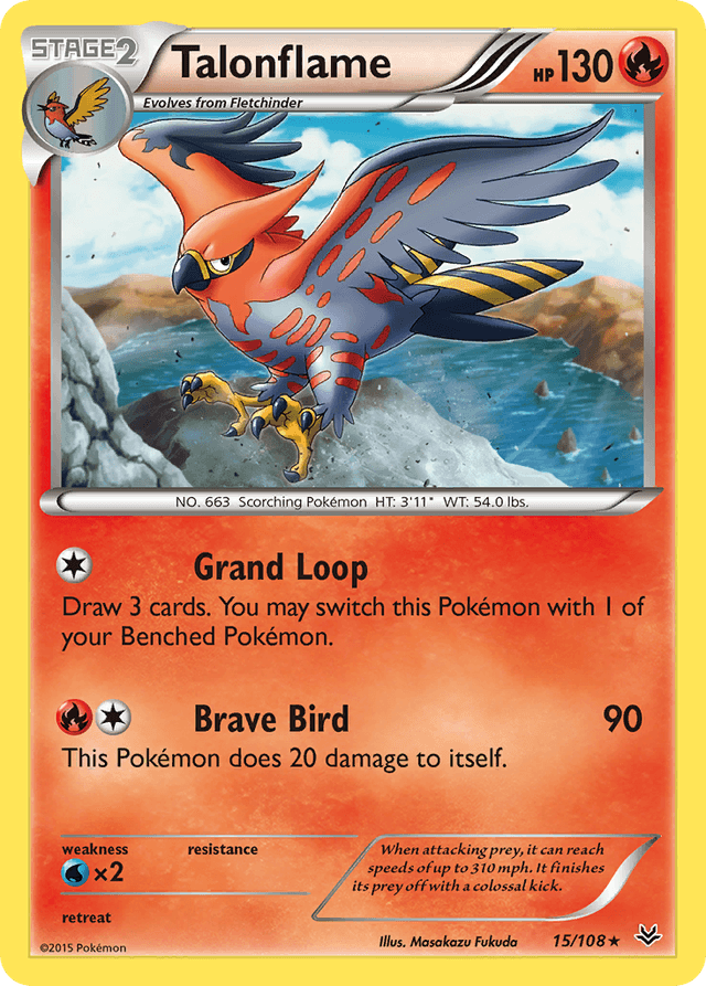 Carta Talonflame 15/108 do set Roaring Skies — Pokémon TCG | Bynx