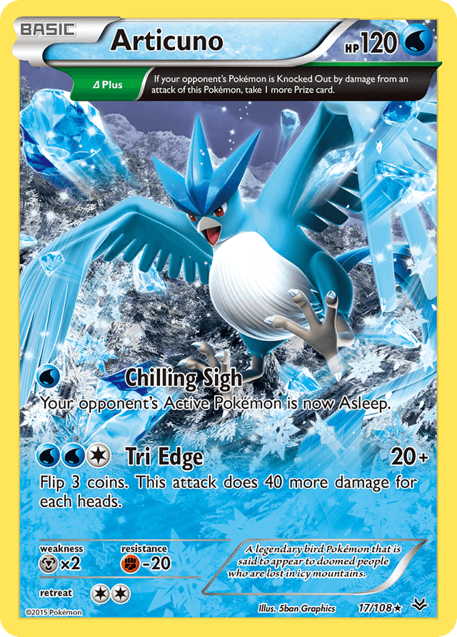 Carta Articuno 17/108 do set Roaring Skies — Pokémon TCG | Bynx