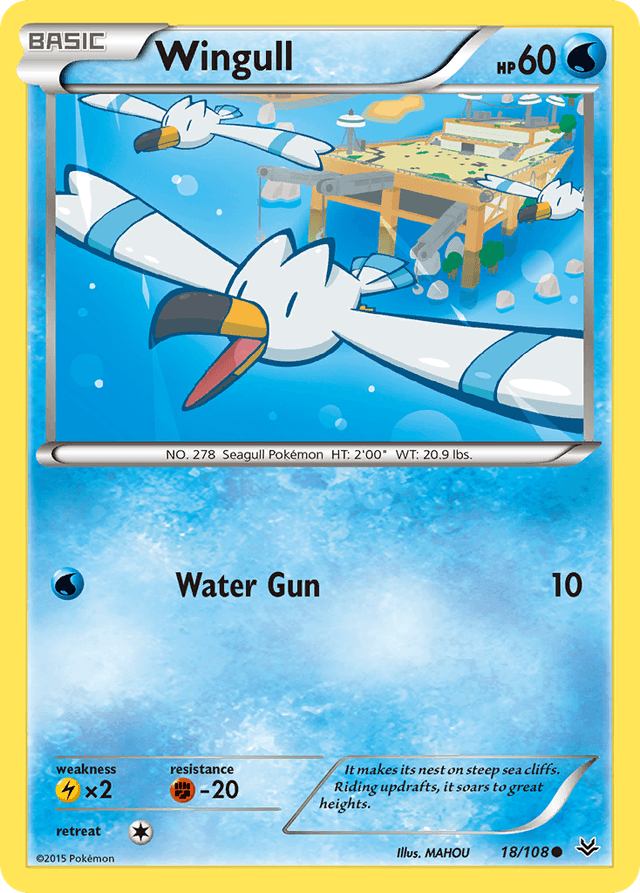 Carta Wingull 18/108 do set Roaring Skies — Pokémon TCG | Bynx