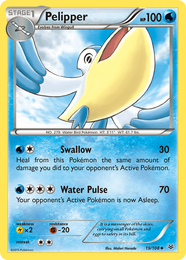 Carta Pelipper 19/108 do set Roaring Skies — Pokémon TCG | Bynx