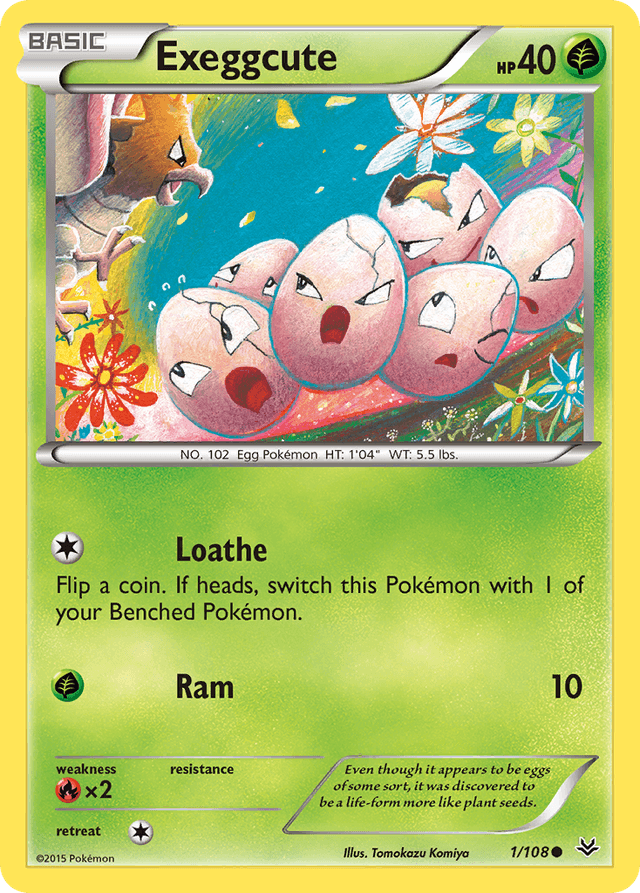 Carta Exeggcute 1/108 do set Roaring Skies — Pokémon TCG | Bynx
