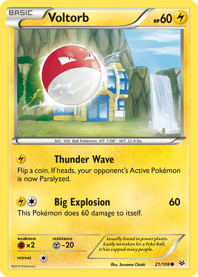 Carta Voltorb 21/108 do set Roaring Skies — Pokémon TCG | Bynx