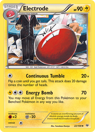 Carta Electrode 22/108 do set Roaring Skies — Pokémon TCG | Bynx