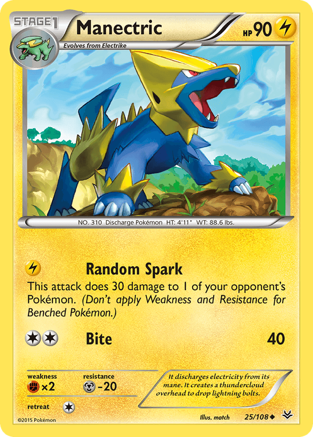Carta Manectric 25/108 do set Roaring Skies — Pokémon TCG | Bynx