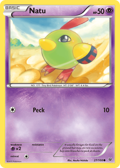 Carta Natu 27/108 do set Roaring Skies — Pokémon TCG | Bynx