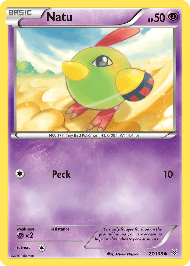 Carta Natu 27/108 do set Roaring Skies — Pokémon TCG | Bynx