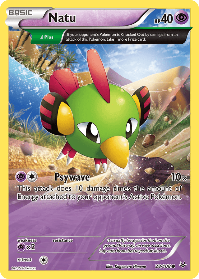 Carta Natu 28/108 do set Roaring Skies — Pokémon TCG | Bynx