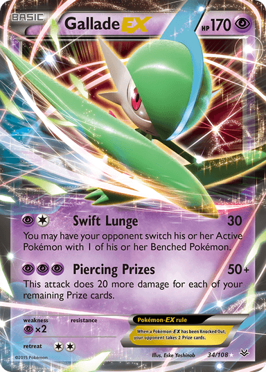 Carta Gallade-EX 34/108 do set Roaring Skies — Pokémon TCG | Bynx
