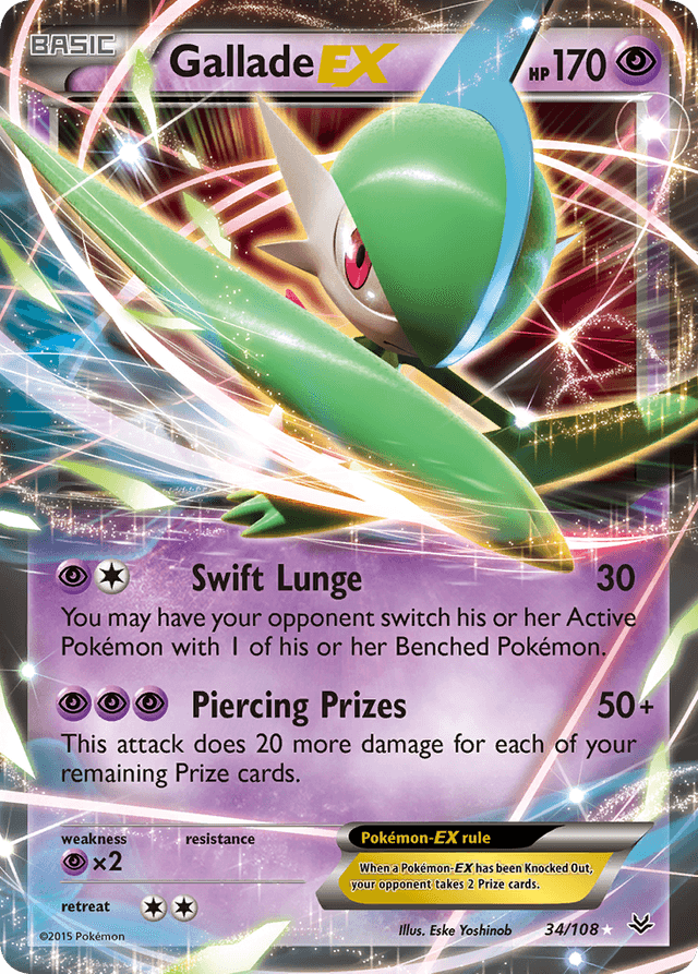 Carta Gallade-EX 34/108 do set Roaring Skies — Pokémon TCG | Bynx