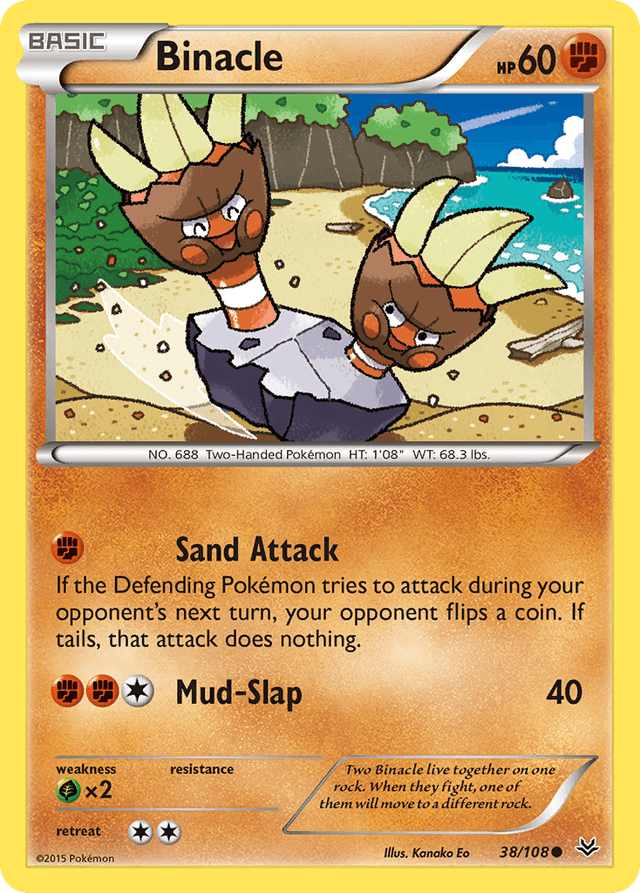 Carta Binacle 38/108 do set Roaring Skies — Pokémon TCG | Bynx