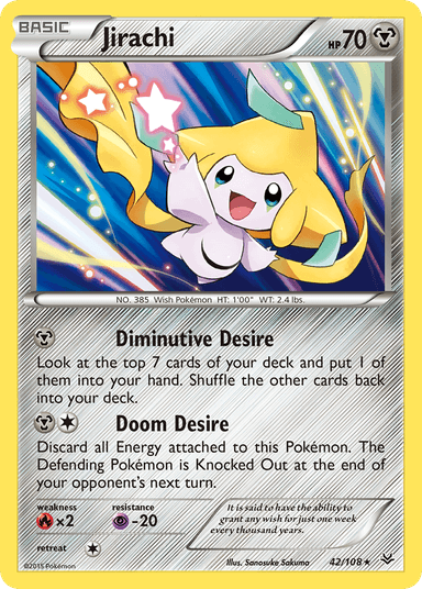 Carta Jirachi 42/108 do set Roaring Skies — Pokémon TCG | Bynx
