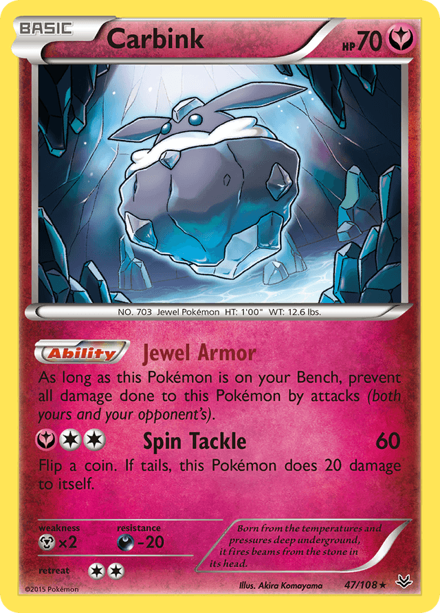 Carta Carbink 47/108 do set Roaring Skies — Pokémon TCG | Bynx