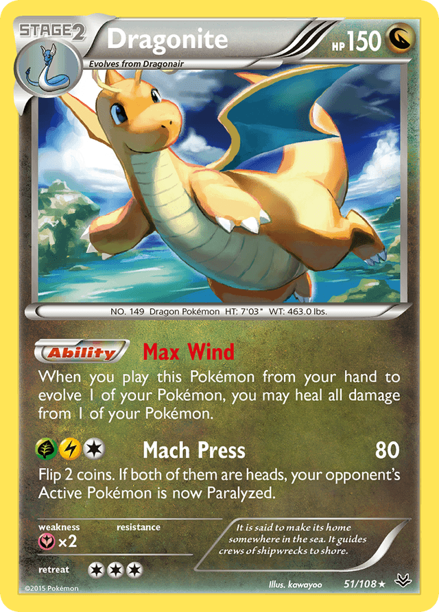 Carta Dragonite 51/108 do set Roaring Skies — Pokémon TCG | Bynx
