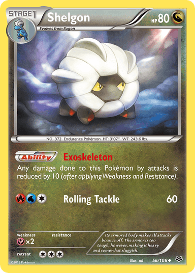 Carta Shelgon 56/108 do set Roaring Skies — Pokémon TCG | Bynx