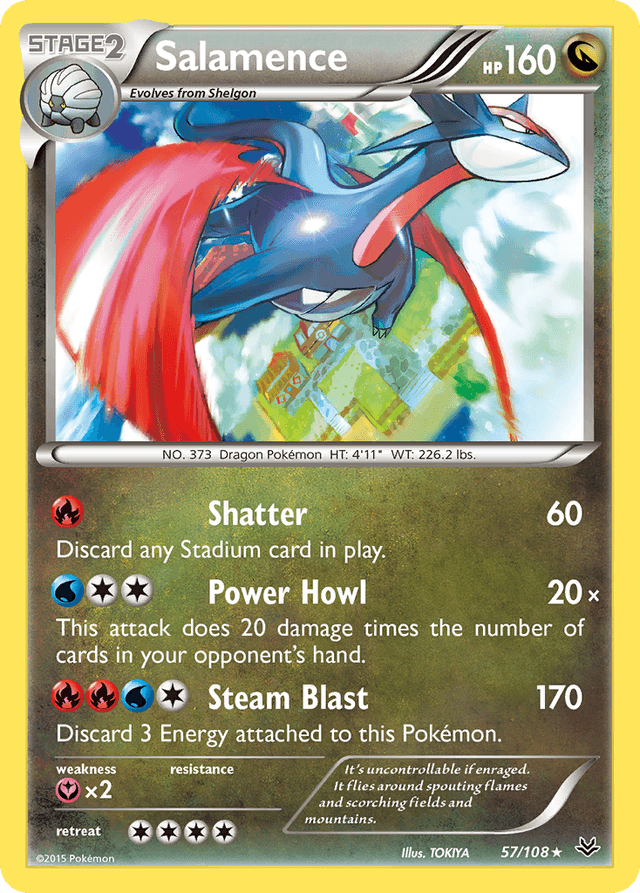 Carta Salamence 57/108 do set Roaring Skies — Pokémon TCG | Bynx