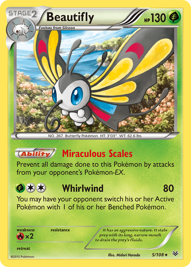 Carta Beautifly 5/108 do set Roaring Skies — Pokémon TCG | Bynx