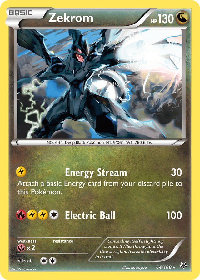 Carta Zekrom 64/108 do set Roaring Skies — Pokémon TCG | Bynx