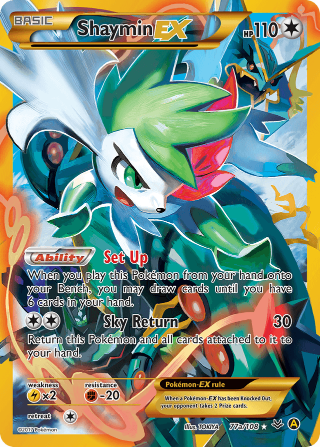 Carta Shaymin-EX 77a/108 do set Roaring Skies — Pokémon TCG | Bynx