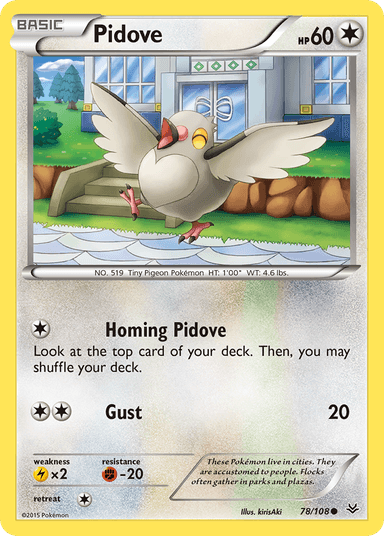 Carta Pidove 78/108 do set Roaring Skies — Pokémon TCG | Bynx