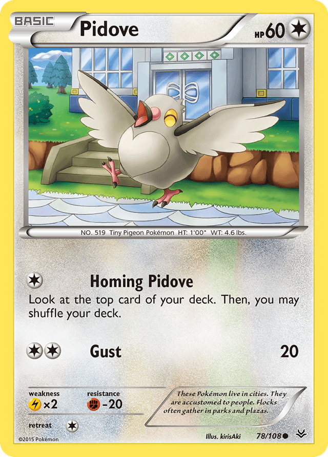 Carta Pidove 78/108 do set Roaring Skies — Pokémon TCG | Bynx